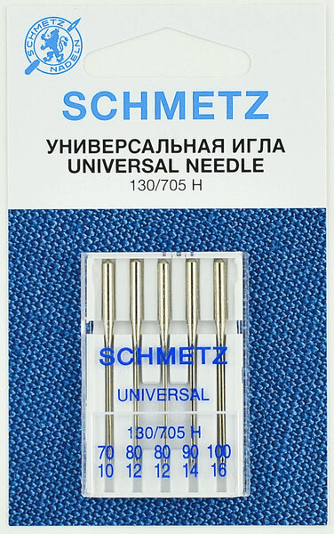 Иглы Schmetz универсальные (70x1, 80x2, 90x1, 100х1), 5 шт в Красноярске